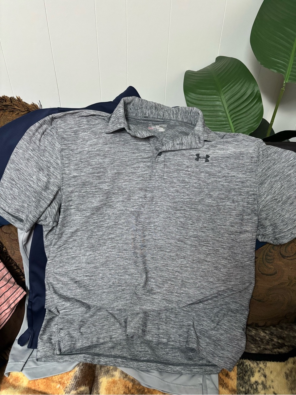 Under Armour Men’s Heather Gray Performance Polo